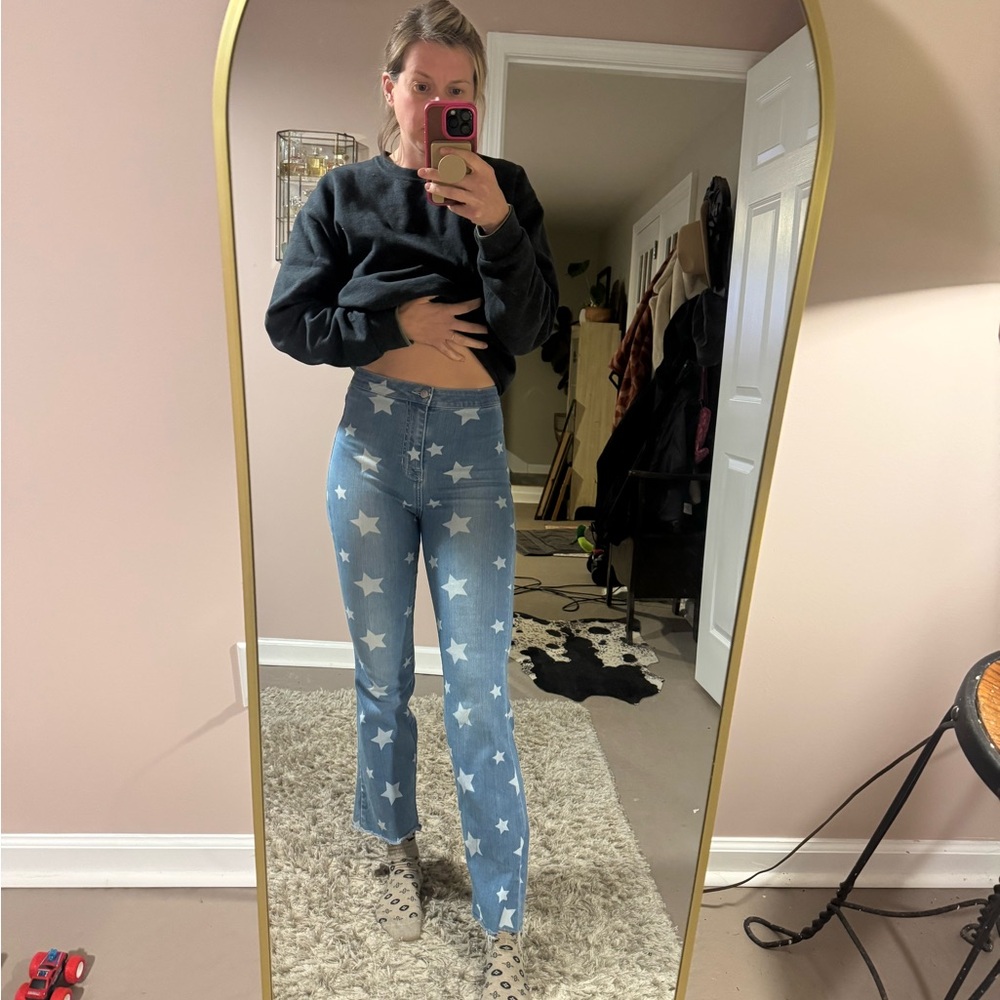 Cello Blue High Rise Star Jeans